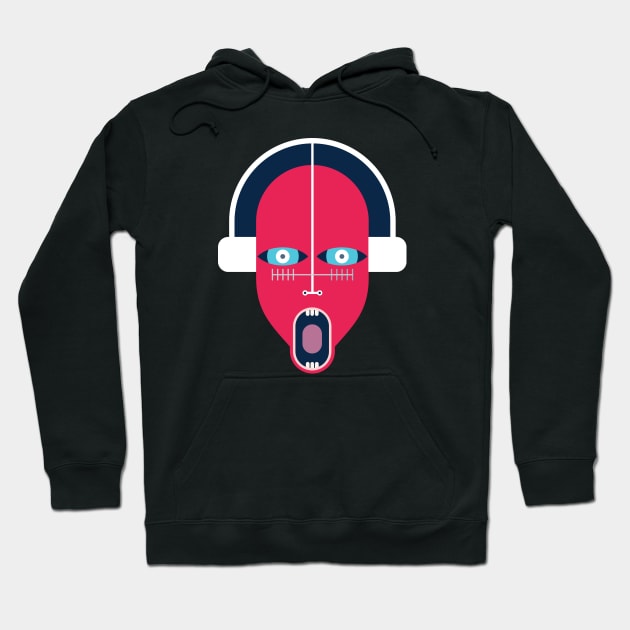 Music Red Headed Face With Wide Eye and Mouth Open Hoodie by ActivLife